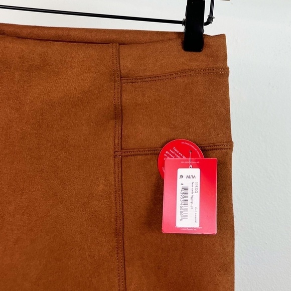NWT Spanx Faux Suede Pull On High Waisted Leggings Rich Caramel - Picture 8 of 10